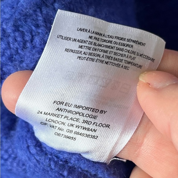 Moth by Anthropologie Oversized Purple/Blue Long Sleeve Cozy Cardigan SIZE XS - Picture 10 of 10